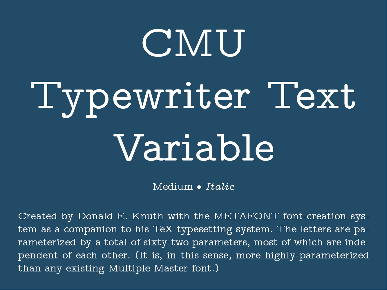 CMU Typewriter Text Variable